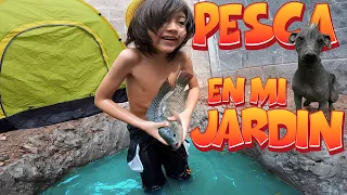 Día de PESCA y CAMPAMENTO en mi PATIO / Así PESCA un Verdadero EXPLORADOR