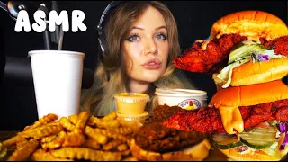 ASMR MUKBANG | DAVES HOT CHICKEN SPICY CHICKEN SANDWICH, FRIES, MAC N" CHEESE