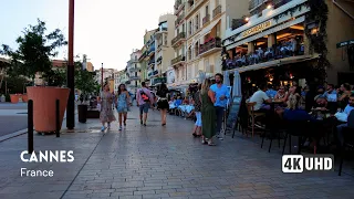 CANNES - France - Friday night in Cannes - Walking Tour 2023 - 4k 60fps