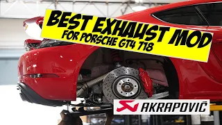 THE BEST EXHAUST MOD for Porsche GT4 718 - Akrapovic Link Pipe