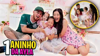 FINALMENTE CHEGOU A FESTA DE 1 ANO DA AYLA!!! | YU e FAMÍLIA