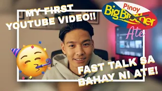 MY FIRST YOUTUBE VIDEO + FAST TALK WITH ATE!