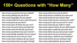 150+ Questions with How Many | English Sentences for Daily Use | English Speaking Practice