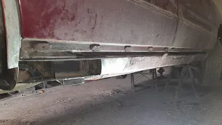 Локальный ремонт порогов Ауди 100.