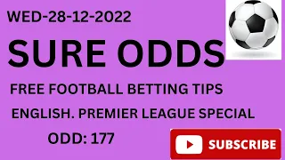 FOOTBALL PREDICTION TODAY 28/12/2022/BETTING TIPS/SOCCER PREDICTIONS/BETTING STRATEGY