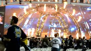 WWE WrestleMania 27 - Letting off unused pyro after the show 1080p HD