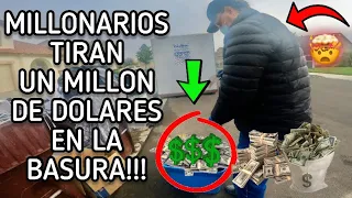 ♻️MILLONARIOS TIRAN UN MILLON DE $$!😳🔥✅🤑 Lo Que Tiran En USA 🇺🇸! Dumpster Diving En California!
