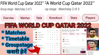 FIFA World Cup 2022 Qatar Ko Timetable Groupstage Matches Standings Results Kasari Herne