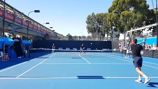 Roger Federer practice Court Level View 2019