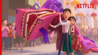 Din and Li Na's Hilarious Dragon Fight! | Wish Dragon (Official Clip) | Netflix