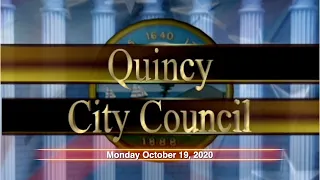 Quincy City Council: October 19, 2020