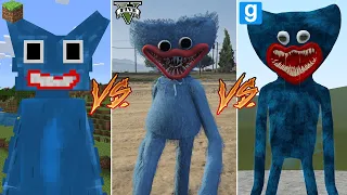 MINECRAFT HUGGY WUGGY VS GTA V HUGGY WUGGY VS GARRY'S MOD HUGGY WUGGY!! [Poppy Playtime]