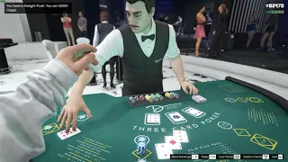 GTA Casino - $52,000 Straight Flush | 3 Card Poker