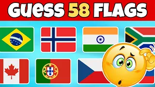 Flag Quiz Challenge 🚩 Guess 58 Country Flags and Test Your Knowledge!