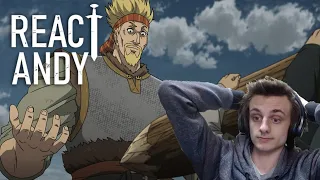 React Andy: Vinland Saga Episode 9. Thorkell Stocks Rising