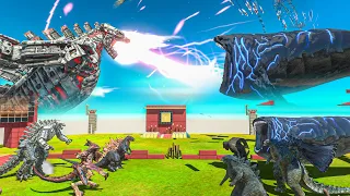 Kaiju Monster War - Kong x GODZILLA x Bloop VS MechaGodzilla + Shin Godzilla + Titanus Red + Orga