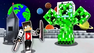 3 HEADED CREEPER BOSS in Minecraft | Space Series | #04 | in Telugu