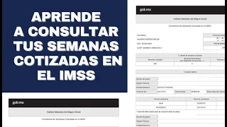 Aprende paso a paso, como consultar tus semanas cotizadas ante el IMSS