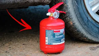 Crushing Crunchy & Soft Things by Car! - Experiment: Car vs Fire Extinguisher