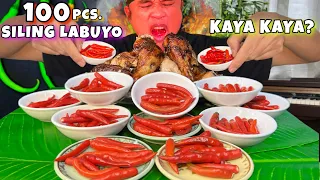 The Ultimate 100 Pcs. SILING LABUYO with LECHON CHICKEN MUKBANG PINOY MUKBANG