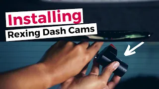 HOW TO INSTALL THE REXING DASH CAM V5! Easy installation for front and back camera.