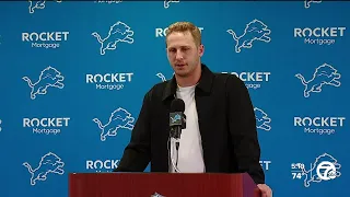 Detroit Lions QB Jared Goff speaks after signing contract extension