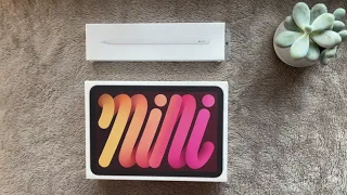 iPad Mini 6 2021 (PINK) + Apple Pencil 2 (Engraved) UNBOXING