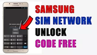 SAMSUNG J710F SIM NETWORK UNLOCK CODE FREE | samsung galaxy unlock |