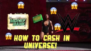 HOW TO CASH IN MITB ON UNIVERSE MODE WWE 2K20! (WWE 2k20 MITB)