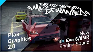 NFS Most Wanted | Plak Graphics 2.0 w/ Realistic Evo 8/8MR Engine Sound