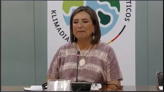 Xóchitl Gálvez  en Diálogo climático sobre hidrógeno verde vs  la crisis medio ambiente