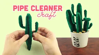 DIY Simple Cactus 🌵 with Pipe Cleaner | Pipe Cleaner Crafts | Room Decor Ideas