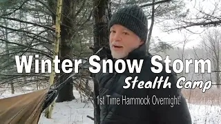 Winter Snow Storm - Stealth Camping - Winter Camping in Ghost Town Centralia PA