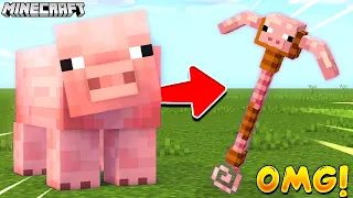 Minecraft But MOBS are WEAPON!