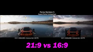 Forza Horizon 5 Aspect Ratio Comparison | 21:9 vs 16:9 | Ultra Wide Graphics | PC
