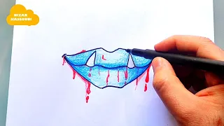 Comment dessiner une bouche de vampire