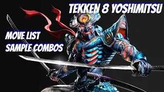 Tekken 8 Yoshimitsu move list and sample combos || pre-release version