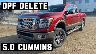 DPF DELETE on 2016 NISSAN TITAN 5.0 CUMMINS