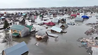 Уровень воды падает в Курганской и Оренбургской областях. В регионы поступает гуманитарная помощь