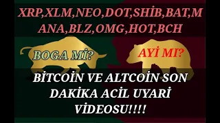 BİTCOIN VE ALTCOIN SON DAKIKA ACIL UYARI VIDEOSU KRIPTO PARALARDA SON DRUM ONEMLI DESTEKLER MANA BLZ