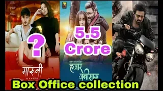 Box Office Collection//Maruni/Hajar Juni Samma/Xira/Saaho/Puspa/Aryan/Namrata