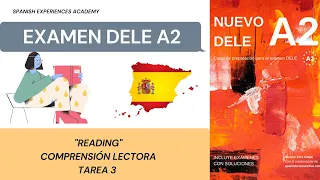 🇪🇸EXAMEN DELE A2#4 tarea 3 comprensión lectora📖 / aprende español. Learning spanish🇪🇸!