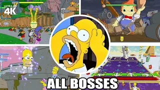 The Simpsons Game - All Bosses (With Cutscenes) 4K 60FPS UHD PC