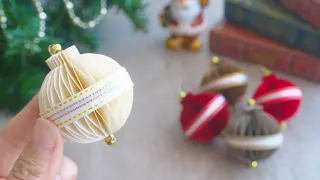 DIY How to Make Paper Christmas Ornament / Tutorial