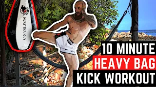 10 Minute Muay Thai Kick Workout For Heavy Bag