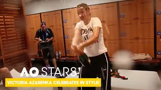 Victoria Azarenka Celebrates 2013 Win in Style | AO Stars