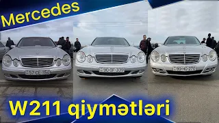 Bazarda bugünə olan Mercedes W211 qiymətləri Sumqayıt maşın bazarı