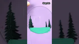 Amazing 🏞Glass Painting 😱 | Shay Art #shorts #motivation #shayart