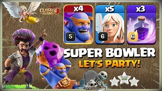 New Super Bowler! Th13 Super Bowler Smash | Th13 Super Bowler Attack strategy Clash of Clans in coc