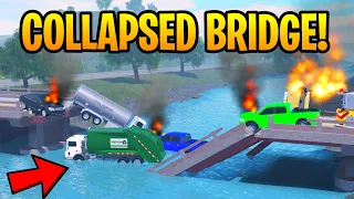 Bridge COLLAPSES DUE TO HEAVY WEIGHT! *TRAPPED VICTIMS* ER:LC New Summer Update Roleplay (Roblox)